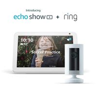 Echo Show 8 (Sandstone) with Ring Indoor Camera