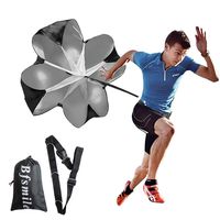 Bfsmile Running Speed Training 56" Parachute with Adjustable Strap, Free Carry Bag. Speed Chute Resistance Running Parachute for Kids Youth and Adults (1 Umbrella)