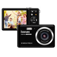 HD Digital Camera, Rechargeable Mini Digital Camera Camera with 2.8" LCD/20MP/8X Digital Zoom Video Camera Kids Students Cameras,Indoor Outdoor for Adult Seniors Kids（Black）