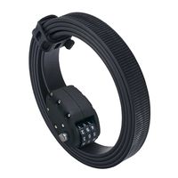 OTTOLOCK Steel & Kevlar Combination Bike Lock | Lightweight, Compact, Durable Design | Ideal for Cycling & Outdoor Gear (Stealth Black, 60 inch)