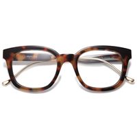 SOJOS Classic Square Blue Light Blocking Glasses Retro Computer Eyeglass SJ5060 with Tortoise Frame/Anti-blue Light Lens