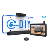 AUTO-VOX Solar Wireless Backup Camera Kit, 5 Mins DIY Installation, 5-inch Monitor and HD Image Rear View Camera for Cars and Medium-Sized Vehicles (Solar 1)