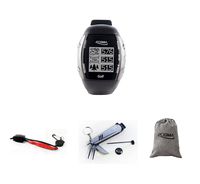 POSMA GM2A GM2 GPS Golf Watch Bundle Set with 1pc 6 in 1 Golf Multi Function All in One Golfers Tool + 1pc Groove Double-Side Brush + 1pc Flannel Storage Bag