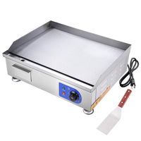 WeChef 2500W 24" Commercial Electric Countertop Griddle Flat Top Grill Hot Plate Stainless Steel Adjustable Temp