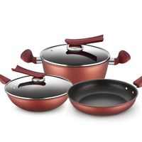 YYH Wok Non-smoking Pan Nonstick Pan Set Pan Set Gift Combination Cookware Mother's Day gift