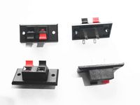 LXM 8 Pcs Speaker Box Terminal Binding Post Spring Clip 2-Way Connectors