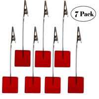 SAIKA Memo Clip Holder Stand Picture Card Note Clip Stand 7pcs for Fujifilm Instax Mini 9/8/8+ Film Photos/ Notes/ Business Card/ Card/ Message Bar/ Postcard/ Mission Card/ Memorandum (Red)
