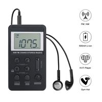 Personal AM/FM Pocket Radio Portable VR-robot, Mini Digital Tuning Walkman Radio, with Rechargeable Battery, Earphone, Lock Screen for Walk/Jogging/Gym/Camping