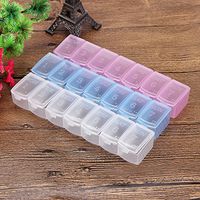 Gotian 7 Day Mini Weekly Medicine Box Holder Organizer Container Pill Cases New - Separate Compartments for Sunday to Saturday - Good Partner for Travel and for Routine Work