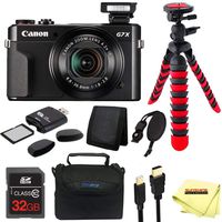 Canon PowerShot G7 X Mark II Digital Camera + 32GB Memory Card + 12" Tripod + Carry Case + Sunshine Accessory Pack