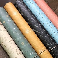 6 Piece Size 30 X 20 inches Gift Wrapping Paper Background Wallpaper Dust Jacket Flowers Wrapping Paper FG100006