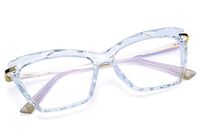 FEISEDY Crystal Cat Eye Glasses Frame Blue Light Blocking Computer Eyewear B2500