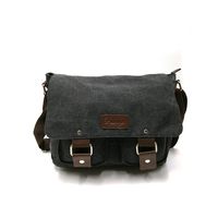 DIXIUZA Canvas Messenger Bag Laptop MacBook Air Shoulder Crossbody Bag for Men Women - Black