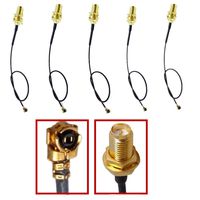 RF U.FL (IPEX/IPX) Mini PCI to RP-SMA Female Pigtail Antenna WiFi Coaxial Low Loss Cable, Length 6" /15Centimeter,Pack of 5, Lsgoodcare