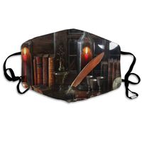 YUIOP Glass Lights Still Life Vintage Printed Mask Neutral Mask for Men and Women Polyester Dust-Proof Breathable Mask