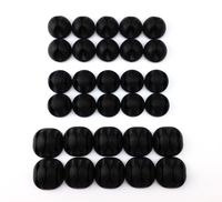 yueton 30pcs Black 1/2/3 Hole Desktop Wire Cord Cable Clip Management Cable Organizer Cord Holder
