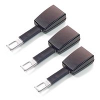 3-Pack 5" Seat Belt Extension (Black, 7/8" Tongue Width) - E-Mark Safety Certificate - Buckle Up to Drive Safely