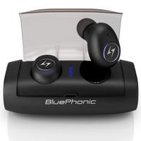 Bluephonic True Wireless Earbuds, 100Hr Play w/ 2600mAh Auto Pairing SweatProof Sport Headphones Headset, 3D Sound Bluetooth 5.0 Totally Wireless in Ear Earphones, Built in Mic, Dual Speaker for Calls