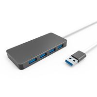 USB Hub, Meter sunshine 4-Port USB 3.0 Ultra Slim Data Hub (5Gbps Transfer Speed, Anodized Alloy, Compact, Lightweight, for Mac and Windows OS) - Black