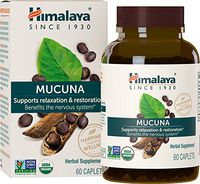 Himalaya Organic Mucuna Pruriens / Kapikachhu, Equivalent to 3,706 of Mucuna Pruriens Powder for Calm & Relaxation 60 Caplets (1PACK)