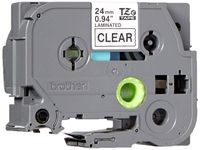 Brother Genuine P-Touch TZE-151 Tape, 1" (24 mm) Standard Laminated P-Touch Tape, Black on Clear Laminated for Indoor or Outdoor Use, Water-Resistant 26.2 ft (8m), Single-Pack