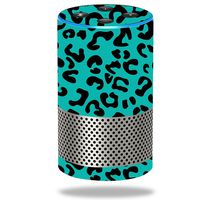 MightySkins Skin Compatible with Amazon Echo (2ND Gen) - Teal Leopard | Protective, Durable, and Unique Vinyl Decal Wrap Cover | Easy to Apply, Remove, and Change Styles | Made in The USA