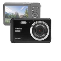 Mini Digital Camera, Vmotal 12MP 3.0" LCD Starter Camera: Portable Point and Shoot Digital Cameras Beginner Camera for Kids with Rechargeable Battery, 8X Digital Zoom and Flash (Black)