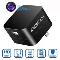 KMBCAM Spy Hidden Camera Wireless Home Charger Cam with App 1080P Nanny Cam No Audio Night Vision Motion Activated for Pet Security Cam Support 129G SD