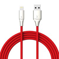 XCENTZ Lightning Cable MFi Certified iPhone Cable Premium Double Nylon Braided Fast Charging Cable for iPhone X/XS/XS Max/XR / 8 Plus / 7/7 Plus / 6s / 6s Plus/iPad/iPod, Red, 6'