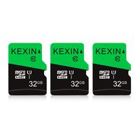 KEXIN 3 Pack 32GB Micro SD Card TF Card Micro SDHC UHS-I Memory Cards Class 10 High Speed TF Cards, C10, U1, 32 GB 3 Pack