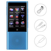 Translator, Portable, Real-time, Metal Face Shell, The Smart Touch Screen of Global Translator 45 Multilingual, Offline Translation in Chinese and English(Blue)