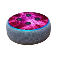 MightySkins Skin Compatible with Amazon Echo Dot (3rd Gen) - Red Mystic Flames | Protective, Durable, and Unique Vinyl Decal wrap Cover | Easy to Apply, Remove, and Change Styles | Made in The USA