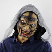 Hophen Creepy Halloween Cosplay Costume Pirate Mask for Adults Party Favors or Huanted House Decoration Props (Pirate)