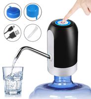 Water Bottle Pump 5 Gallon - CHIVENIDO Drinking Water Pump for 5 Gallon Bottle with Water Bottle Caps 3 to 5 Gallon Reusable Screw Top or Crown Tops USB Charging Automatic Water Jug Dispenser for Home