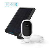 Wireless Battery Security Camera Outdoor Solar Security Camera 1080p HD Wire Free 2-Way Audio Starlight Color Night Vision w/PIR Motion Sensor & SD Socket Argus 2 with Solar Panel