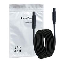 Naviurway 5 Pin 6.5 Ft Backup Camera Extension Cable Car Rear Camera Cord Wire Trunk Rearview Camera Extension Wire