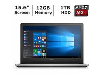 2016 Dell Inspiron 15.6" High Performance Laptop PC, AMD A10-8700P Processor, 12GB RAM, 1TB HDD, DVD+/-RW, Webcam, WIFI, HDMI, Bluetooth, Windows 10, Silver