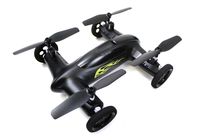Syma X9 Flying Quadcopter Car Remote Control Car and Drone with Battery (Matte Black and Yellow Flames)