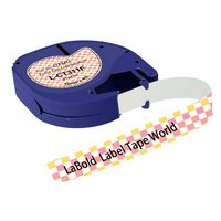 LetraTag Refills 91331, LaBold 2 Rolls Unique Design Cartoon Style Compatible Dymo LetraTag Label Tape Black on Pink Plaid 1/2"W x 13'L (12mmx4m)
