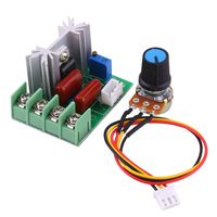 AC 50-220V 2000W SCR Electric Voltage Regulator Module Board Output Voltage Stabilizer Transformer Switch Temperature/Motor Speed Controller Light Dimmer