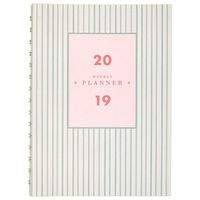 Emily + Meritt 2019 Weekly & Monthly Planner, 5" x 8", Small, The Brushstroke Stripe Planner (EM101-200)