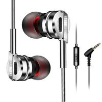 Wired Earbuds,in-Ear Metal Earphones,Stereo Bass Headphones with Microphone Compitable Apple and Android,Laptop and More