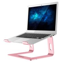 Nulaxy Laptop Stand, Ergonomic Aluminum Laptop Computer Stand, Detachable Laptop Riser Notebook Holder Stand Compatible with MacBook Air Pro, Dell XPS, HP, Lenovo More 10-15.6" Laptops - Rose Gold