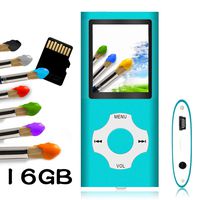 Tomameri - Portable MP3 / MP4 Player with Rhombic Button,Photo Viewer Supported - Blue