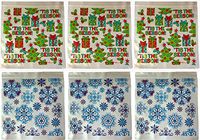 Christmas Holiday Resealable Zipper 20 Count Bags- Snowflake & Presents (120)