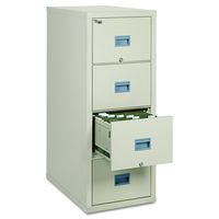 FireKing Patriot 4P1831-CPA One-Hour Fireproof Vertical Filing Cabinet, 4 Drawers, Deep Letter, 18" W x 31" D, Parchment, Made in USA
