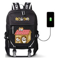 YOYOSHome Anime Neko Atsume Backpack Cat Backyard Cosplay Bookbag Daypack Laptop School Bag with USB Charging Port