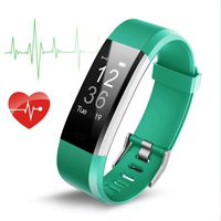 Fitness Activity Tracker ID115 Fitness Tracker with Heart Rate monitor Activity Tracker Waterproof Bluetooth Smart Watch Wireless Smart Bracelet Sleep Monitor Pedometer Wristband (ID115-green)