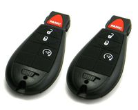 Pair of OEM Electronic Keyless Entry Remote Fobs FOBIK Compatible With Dodge (FCC ID: IYZ-C01C)
