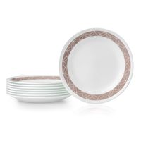 Corelle 1136754 Chip Resistant Bread Plates, 8-Piece, Sand Sketch